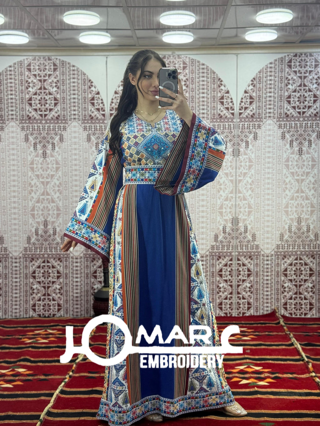Majdalawi Palestinian thobe Tatreez Embroidered Traditional Palestinian Arabic Dress