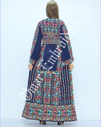 Thobe Embroidered Palestinian Maxi Dress Long Sleeves Palestinian Princess Style