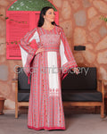 Traditional  Thoub Embroidery Wide Sleeve Elegant with Reversible Belt