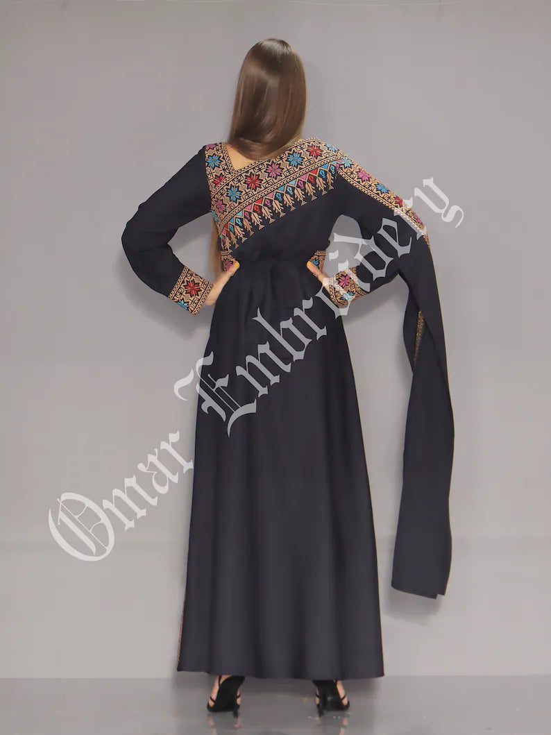 Embroidered Thobe Abaya Traditional Palestinian Abaya Arabic Dress all Sizes