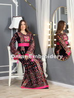 Purple Malacca Silk Velvet Stone Embroidery Thobe