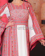 Traditional  Thoub Embroidery Wide Sleeve Elegant with Reversible Belt
