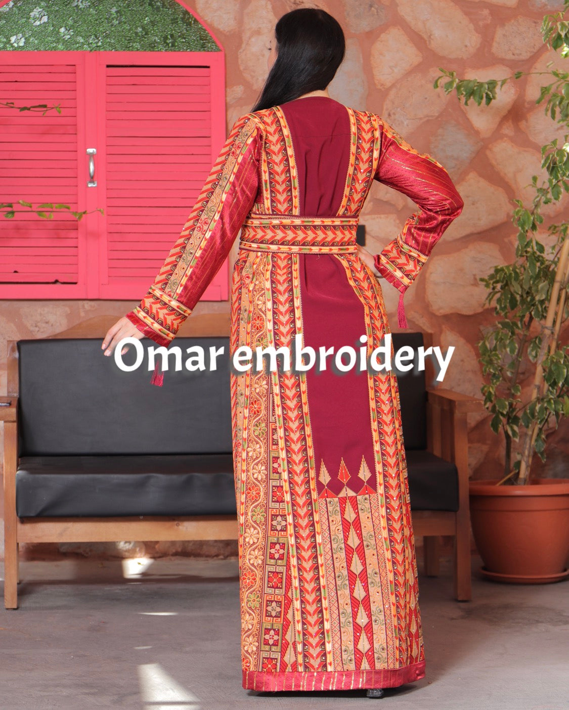 Malacca Embroidery Delicate with Stone Embroidery Thobe