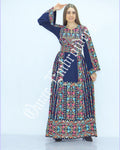 Thobe Embroidered Palestinian Maxi Dress Long Sleeves Palestinian Princess Style