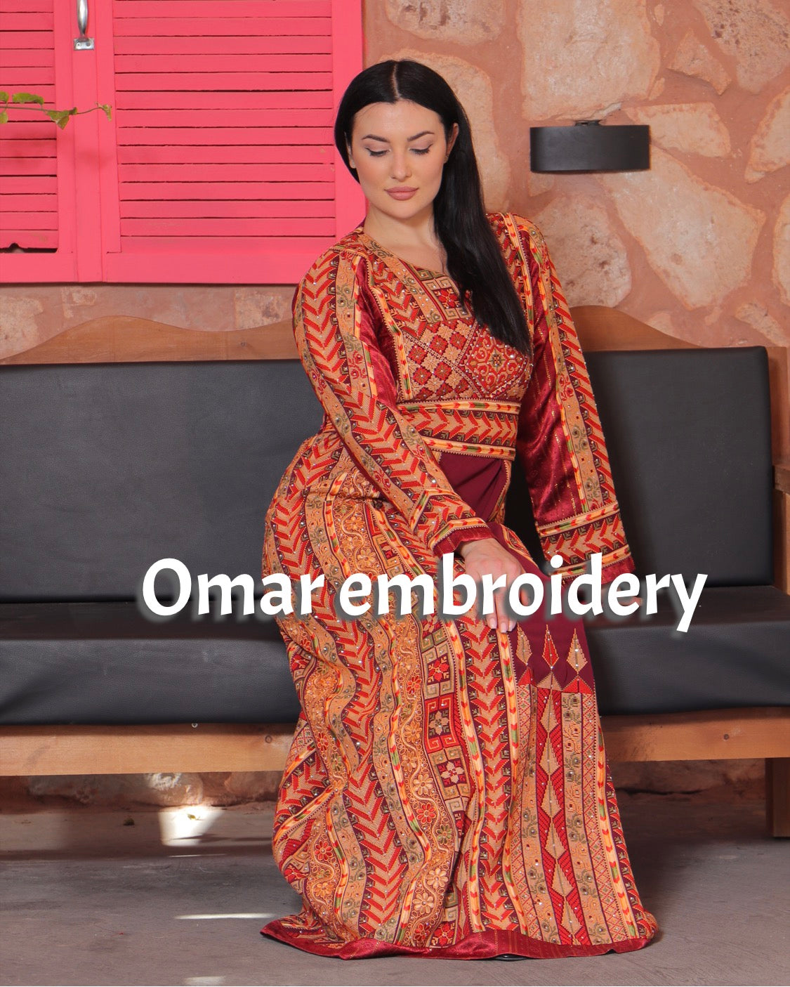 Malacca Embroidery Delicate with Stone Embroidery Thobe