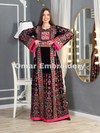 Purple Malacca Silk Velvet Stone Embroidery Thobe