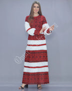Thobe Embroidered Palestinian Maxi Dress Long Sleeves Palestinian Princess Design And Embroidery