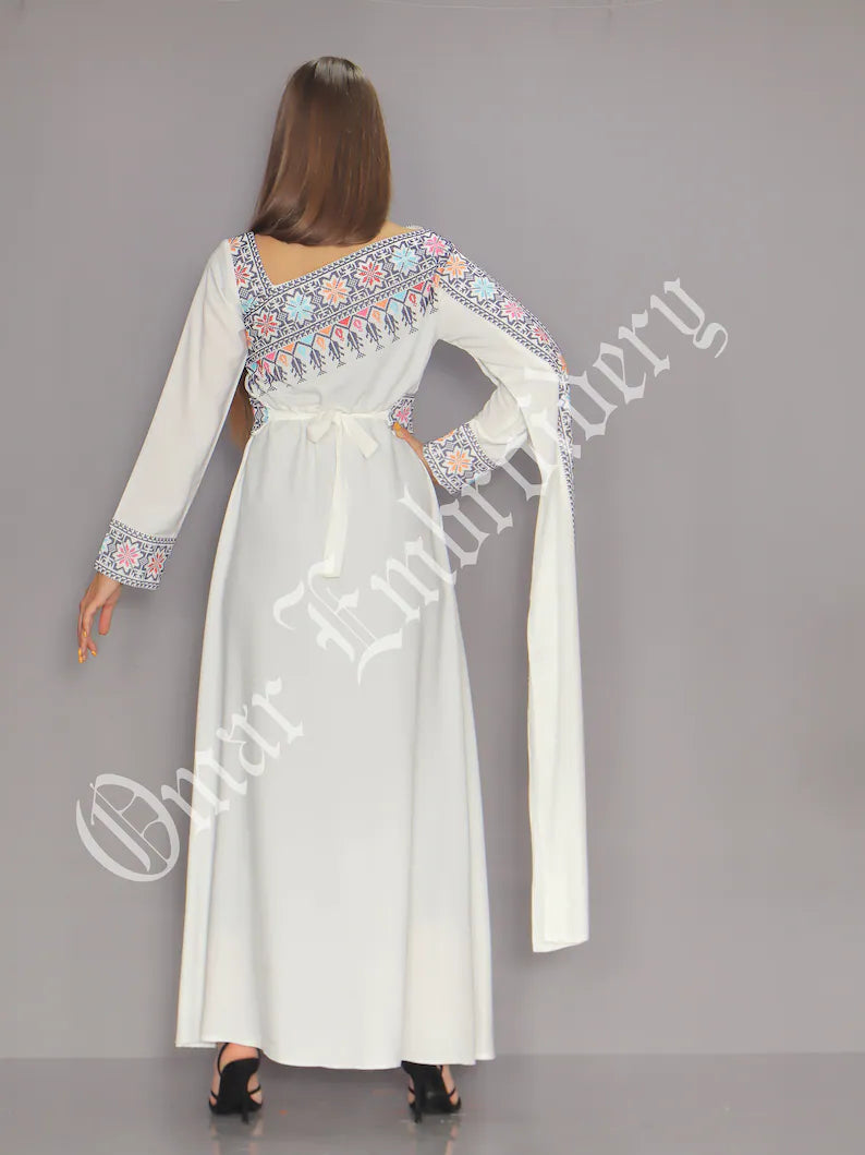 Embroidered Thobe Abaya Traditional Palestinian Abaya Arabic Dress all Sizes