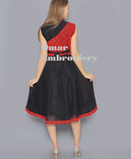 Embroidered Palestinian Traditional Modern Short Abaya Skirt Palestinian Embroidery