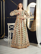 2023 Eid Collection Embroidered Thobe Abaya Traditional Palestinian Arabic Dress