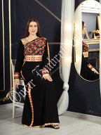 2023 Eid Collection Embroidered Thobe Abaya Traditional Palestinian Arabic Dress
