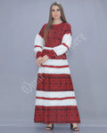 Thobe Embroidered Palestinian Maxi Dress Long Sleeves Palestinian Princess Design And Embroidery