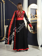 2023 Eid Collection Embroidered Thobe Abaya Traditional Palestinian Arabic Dress