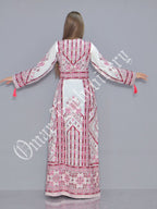 Thobe Embroidered Palestinian Maxi Dress Long Sleeves Palestinian Princess Style