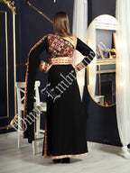 2023 Eid Collection Embroidered Thobe Abaya Traditional Palestinian Arabic Dress