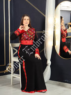 2023 Eid Collection Embroidered Thobe Abaya Traditional Palestinian Arabic Dress