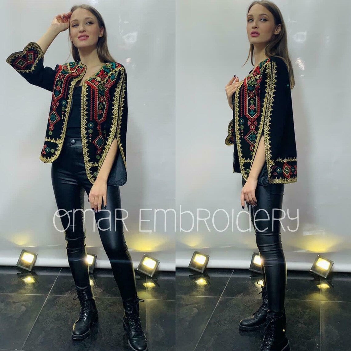 Embroidered new jacket Jordanian Palestinian Dress jacket Blazer Embroidered
