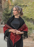 Embroidered Shwal Scarf Jordanian Palestinian Wrap Shawl wrap Bedouin