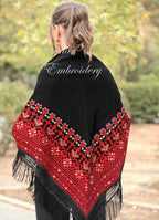 Embroidered Shwal Scarf Jordanian Palestinian Wrap Shawl wrap Bedouin