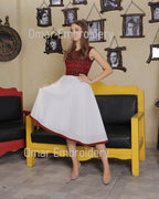 Embroidered Palestinian Traditional Modern Short Dress Palestinian Embroidery
