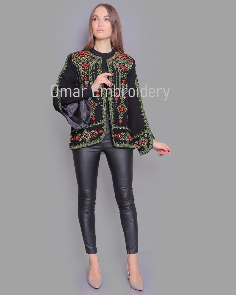 Embroidered SOLO jacket Jordanian Palestinian Embroidered