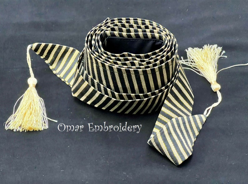 Thobe belt only Saya design Kashmeer fabric Palestanian Style