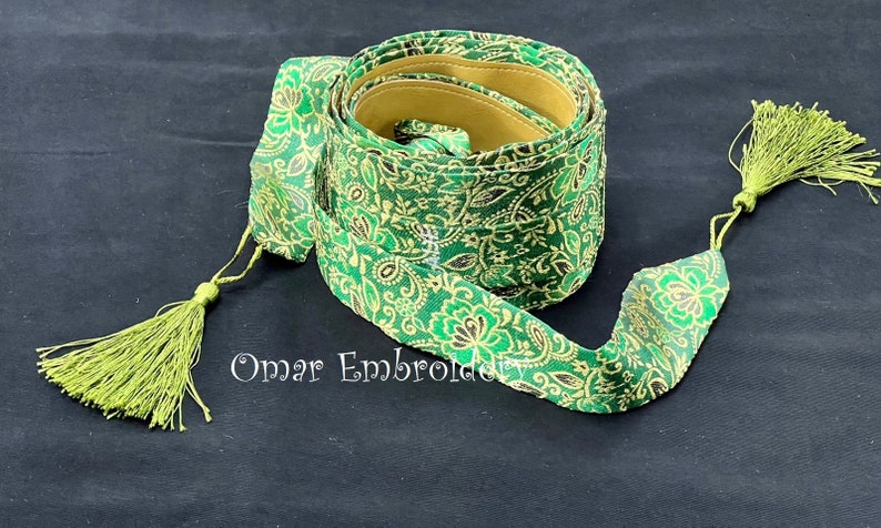 Thobe belt only Saya design Kashmeer fabric Palestanian Style